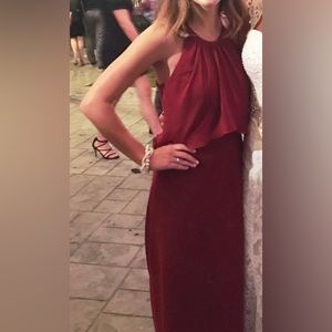 Burgundy bridesmaid dress